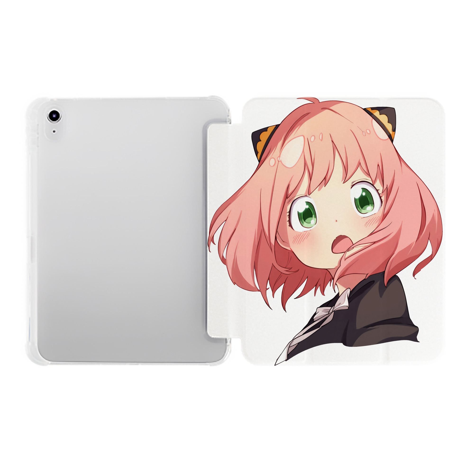 （画像用） SPY×FAMILY间谍家家酒 IPad ケース ペン収納付き 三つ折りスタンド PUレザー×シリコン 対応機種9.5/10.5/10.9インチ